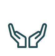 hand around medical cross graphic